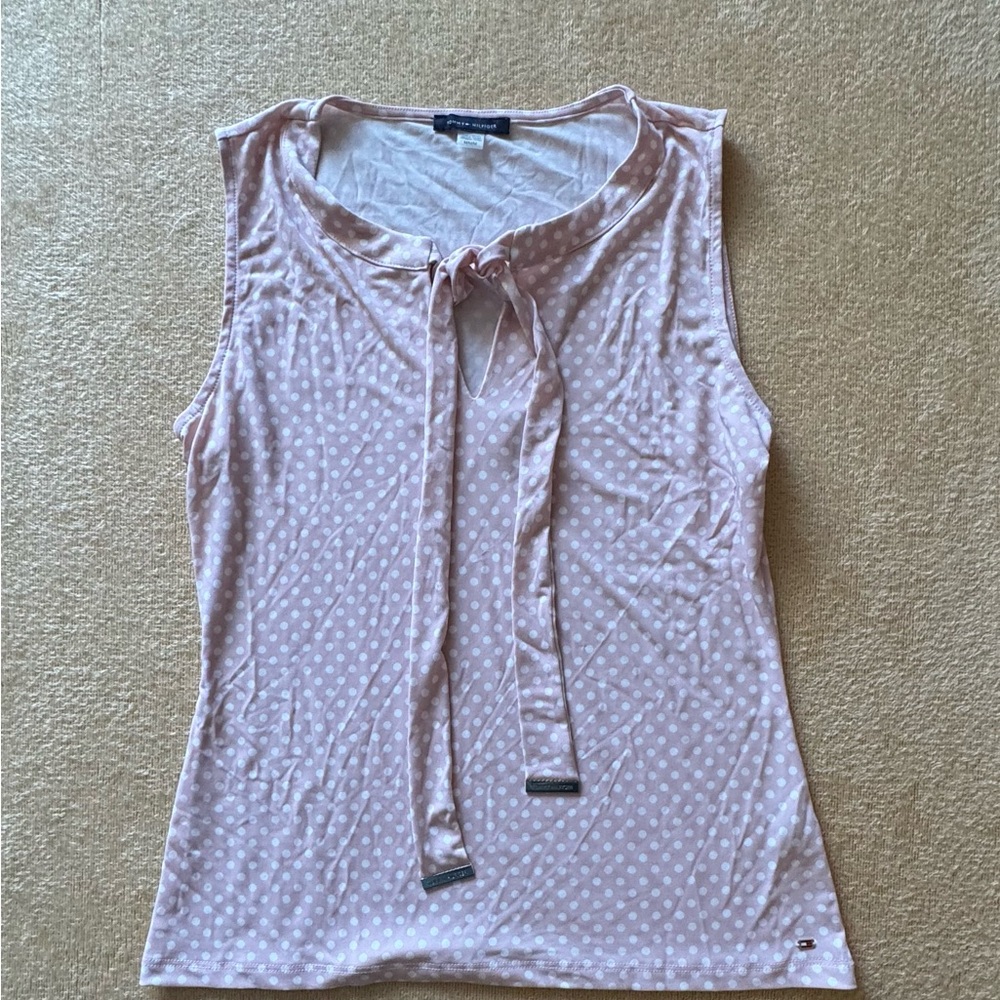 Tommy Hilfiger Light Pink Polka Dot Blouse